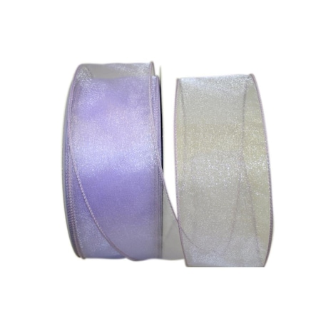 Reliant Ribbon Sheer Lovely Value Wired Edge Ribbon Orchid 2.5 in. x 50 yards 99908W-051-40K